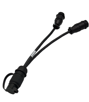 Power Y Splitter, Euro to AMP